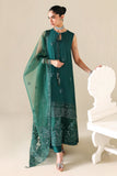 Cross Stitch - Emerald Moss Silk Suit For Women - 3 Piece