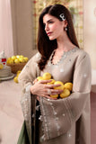 Cross Stitch - Sage Tint Printed Lawn Unstitch Suit For Women - 3 Piece