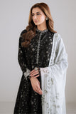 Cross Stitch - Noir Reign Silk Suit For Women - Black - 2 Piece