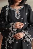 Cross Stitch - Noir Canvas Embroidered Lawn Unstitch Suit For Women - 3 Piece