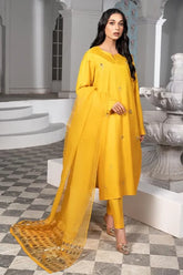 Laleen Resham Suit Yellow 3 Piece