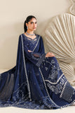 Cross Stitch - Indigo Muse Silk Suit For Women - 3 Piece