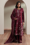 Cross Stitch - Crimson Majesty Embroidered Lawn Unstitch Suit For Women - 3 Piece