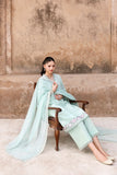 Cross Stitch - Cotton Misty Mint Unstitch Suit For Women - 3 Piece