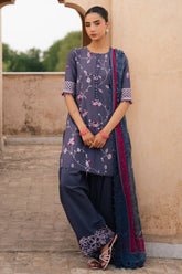 Cross Stitch - Indigo Dusk Lawn Suit For Women - 3 Piece - Studio by TCS