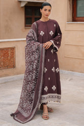 Cross Stitch - Noir Umber Lawn Suit For Women - 3 Piece - Studio by TCS