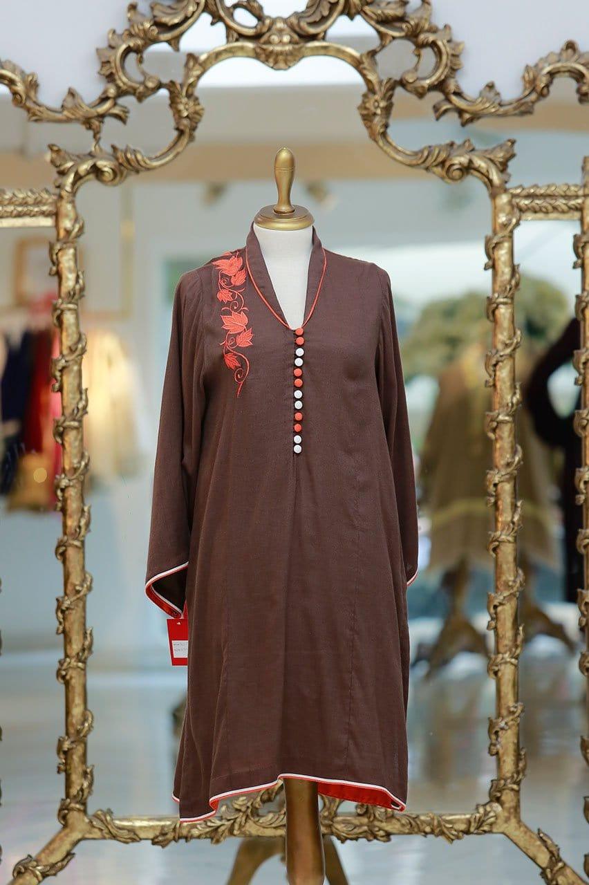 Sanam Chaudhri - Dark Brown Shirt - Studio by TCS