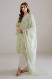 Cross Stitch - Pale Dew Silk Suit For Women - Green - 2 Piece