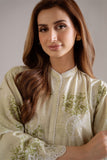 Cross Stitch - Dewy Meadow Cambric Suit For Women - Green - 2 Piece