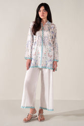 Cross Stitch - Orchid Whisper Lawn Suit For Women - White - 2 Piece