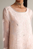 Cross Stitch - Blush Serenity Organza Unstitch Suit For Women - 4 Piece