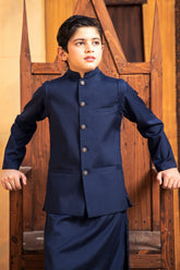 Shahjahan - Boski Navy Blue Waistcoat - 1 Piece