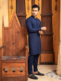 Shahjahan - Boski Navy Blue Kurta Trouser - 2 Piece