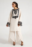 Arif Ashraf - Beyaz - Ivory - Viscose Blend and Chiffon - 3 Piece