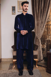 Arif Ashraf - Sultan - Blue - Velvet - 2 Piece