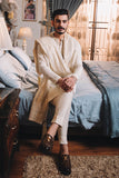 Arif Ashraf - Chiragh - Off-White - Raw Silk - 3 Piece