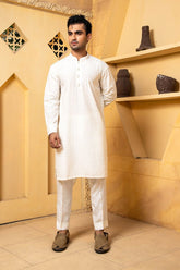 Shahjahan - Off White Embroidered Trouser - 2 Piece