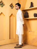 Shahjahan - Off White Kurta Trouser - 2 Piece