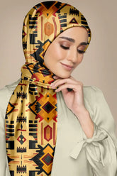 Black Wolf - SOUTHWEST SILK HIJAB - BLACK - 1 Piece
