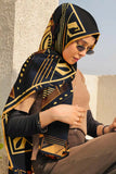Black Wolf - LUXURY AFROFUTURISM SILK HIJAB - BLACK - 1 Piece