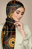 Black Wolf - LUXURY AFROFUTURISM SILK HIJAB - BLACK - 1 Piece
