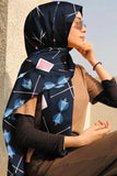 Black Wolf - NIGHT BLUE SILK HIJAB - 1 Piece