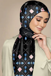 Black Wolf - NIGHT BLUE SILK HIJAB - 1 Piece