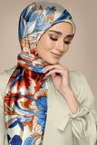 Black Wolf - FOLIAGE ROYALTY SILK HIJAB - OFF WHITE - 1 Piece