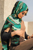 Black Wolf - AMOEBA PAISLEY SILK HIJAB - BLUE - 1 Piece