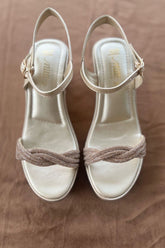 MILLI SHOES - Wedge Heel Sandals - Dull Gold