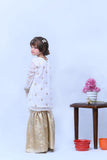 Mom4Little White Chiffon Gharara Set