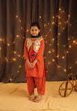Kidoz Kloset - Tangy Orange Dhoti / Tulip Pant Set For Girl