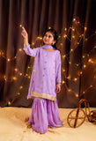 Kidoz Kloset - Lilac Dreams Embroidered Gharara Set For Girl