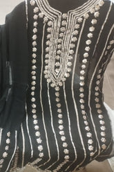 Designs by Amina - Gota Work - Chiffon - 2 Piece - Unstitch - 01