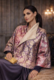 Maheen Khan - Pure Silk Mehre Gul Jacket For Women - Maroon + Blue - 1 Piece
