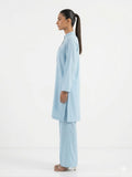 Gulabo - Cloud Set Blended Crepe Shirt For Women - Powder Blue - 1 Piece