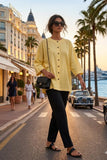 Gulabo - Pure Cotton Sunny Co-Ord Set For Women - Yellow Black - 2 Piece