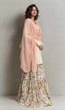 Maheen Khan BANU Gharara Pink 3 Piece