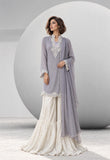 Maheen Khan MALIKA Gharara Grey 3 Piece