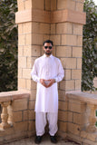 AlifYay White Kameez Shalwar - Cotton - 2 piece - AY-015