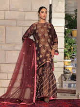 Oaks - Embroidered Suit Pret Masoori Maroon - 3 Piece