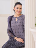Oaks - ChickenKaari Pret Lawn Suit For Women - Charcoal - 3 Piece