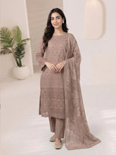 Oaks - ChickenKaari Unstitch Suit For Women - Light Brown - 3 Piece