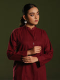 Oaks - Solid Pret Shirt Trouser Khaddar Maroon - 2 Piece