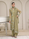 Oaks - Chiffon Embroidered Pret Suit For Women - Green - 3 Piece