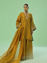 Oaks - Cotton Silk Embroidered Pret Suit For Women - Mustard - 3 Piece