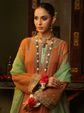 Oaks - Embroidered Pret Suit Organza Orange - 3 Piece