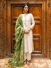Oaks - Embroidered Suit Pret Jacquard Cream - 3 Piece