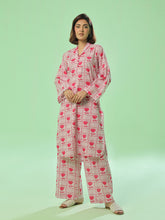 Oaks - Lawn Printed Unstitch Suit For Women - Pink - 2 Piece