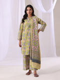 Oaks - Lawn Suit For Women - Beige - 3 Piece